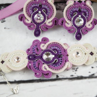 Komplet biżuterii sutasz "Lilac & Silver"